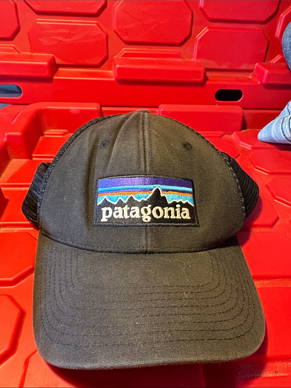 Men’s Patagonia P-6 Logo LoPro Trucker Hat - Black SnapBack